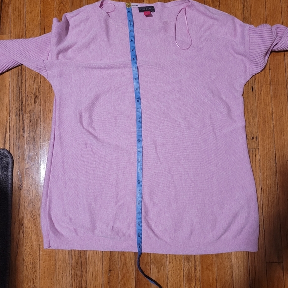 Vince Camuto Pink Cotton Blend Sweater with Bell Sleeves Sz Medium - Picture 7 of 11